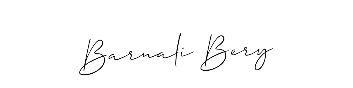 Also You can easily find your signature by using the search form. We will create Barnali Bery name handwritten signature images for you free of cost using Allison_Script sign style. Barnali Bery signature style 2 images and pictures png