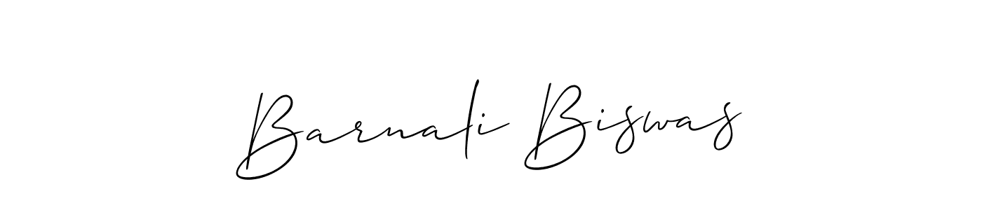 Create a beautiful signature design for name Barnali Biswas. With this signature (Allison_Script) fonts, you can make a handwritten signature for free. Barnali Biswas signature style 2 images and pictures png