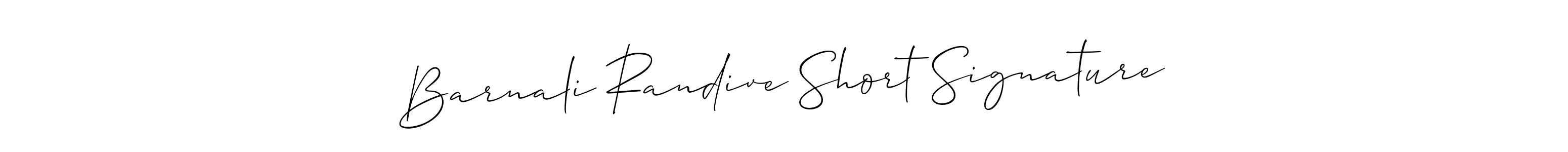 Use a signature maker to create a handwritten signature online. With this signature software, you can design (Allison_Script) your own signature for name Barnali Randive Short Signature. Barnali Randive Short Signature signature style 2 images and pictures png