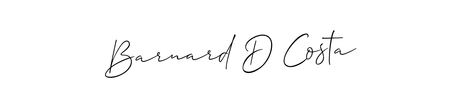 Similarly Allison_Script is the best handwritten signature design. Signature creator online .You can use it as an online autograph creator for name Barnard D Costa. Barnard D Costa signature style 2 images and pictures png