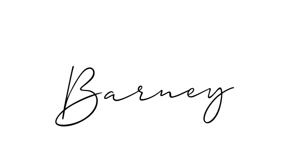 Design your own signature with our free online signature maker. With this signature software, you can create a handwritten (Allison_Script) signature for name Barney. Barney signature style 2 images and pictures png