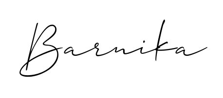 A sleek calligraphic signature for name Barnika utilizing Allison_Script styling. Great for adding personal signatures to photos and art. Barnika signature style 2 images and pictures png