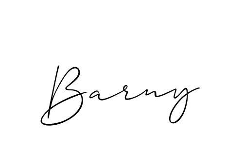 Design your own signature with our free online signature maker. With this signature software, you can create a handwritten (Allison_Script) signature for name Barny. Barny signature style 2 images and pictures png
