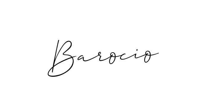 Use a signature maker to create a handwritten signature online. With this signature software, you can design (Allison_Script) your own signature for name Barocio. Barocio signature style 2 images and pictures png