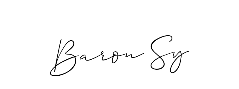 How to make Baron Sy name signature. Use Allison_Script style for creating short signs online. This is the latest handwritten sign. Baron Sy signature style 2 images and pictures png