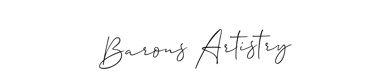 How to make Barons Artistry signature? Allison_Script is a professional autograph style. Create handwritten signature for Barons Artistry name. Barons Artistry signature style 2 images and pictures png