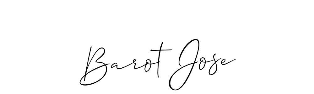 Create a beautiful signature design for name Barot Jose. With this signature (Allison_Script) fonts, you can make a handwritten signature for free. Barot Jose signature style 2 images and pictures png