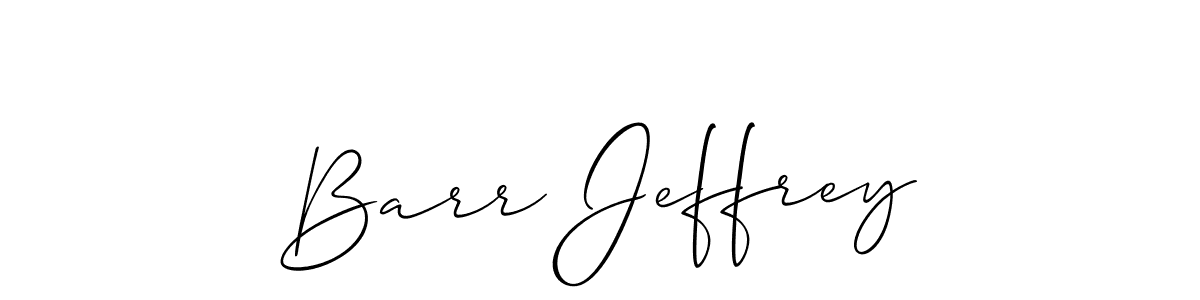 Use a signature maker to create a handwritten signature online. With this signature software, you can design (Allison_Script) your own signature for name Barr Jeffrey. Barr Jeffrey signature style 2 images and pictures png
