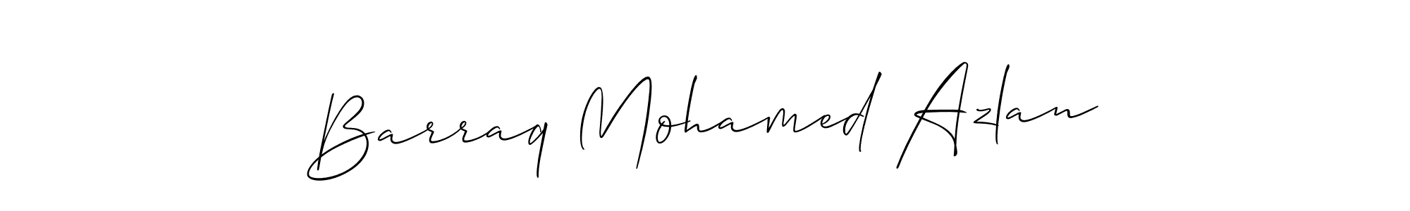 Barraq Mohamed Azlan stylish signature style. Best Handwritten Sign (Allison_Script) for my name. Handwritten Signature Collection Ideas for my name Barraq Mohamed Azlan. Barraq Mohamed Azlan signature style 2 images and pictures png
