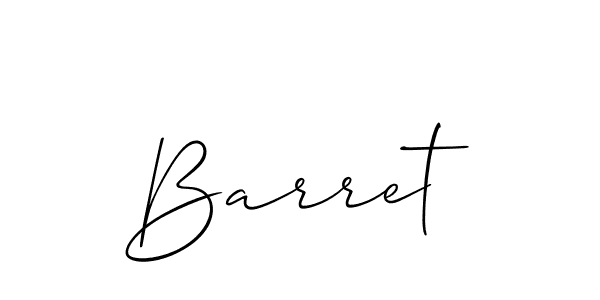 Create a beautiful signature design for name Barret. With this signature (Allison_Script) fonts, you can make a handwritten signature for free. Barret signature style 2 images and pictures png