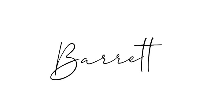 Make a beautiful signature design for name Barrett. With this signature (Allison_Script) style, you can create a handwritten signature for free. Barrett signature style 2 images and pictures png