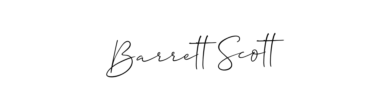 Also You can easily find your signature by using the search form. We will create Barrett Scott name handwritten signature images for you free of cost using Allison_Script sign style. Barrett Scott signature style 2 images and pictures png