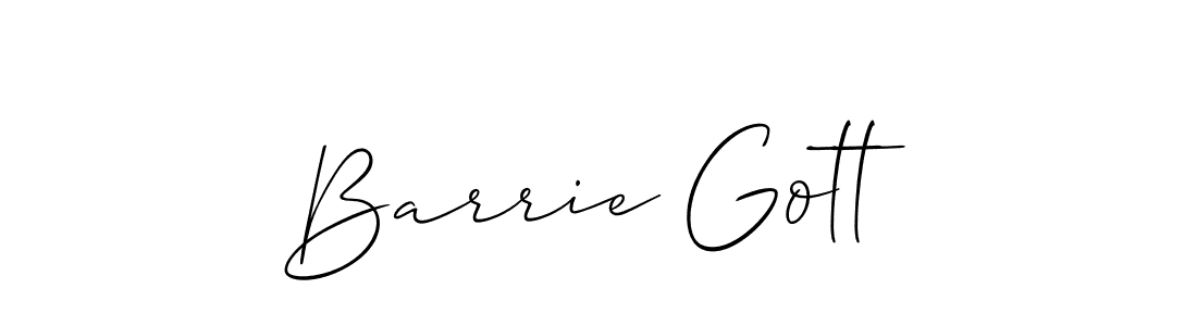 Also You can easily find your signature by using the search form. We will create Barrie Gott name handwritten signature images for you free of cost using Allison_Script sign style. Barrie Gott signature style 2 images and pictures png
