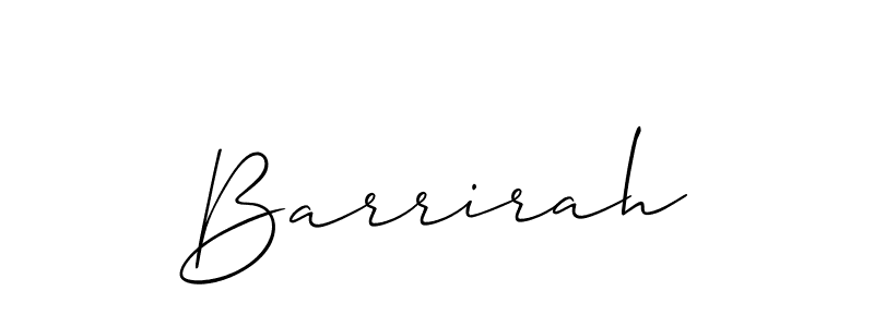 It looks lik you need a new signature style for name Barrirah. Design unique handwritten (Allison_Script) signature with our free signature maker in just a few clicks. Barrirah signature style 2 images and pictures png