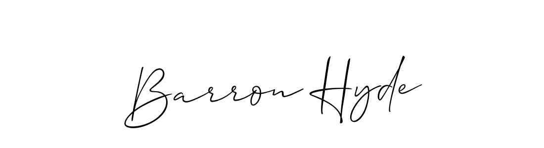 You should practise on your own different ways (Allison_Script) to write your name (Barron Hyde) in signature. don't let someone else do it for you. Barron Hyde signature style 2 images and pictures png
