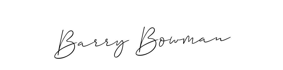 You should practise on your own different ways (Allison_Script) to write your name (Barry Bowman) in signature. don't let someone else do it for you. Barry Bowman signature style 2 images and pictures png