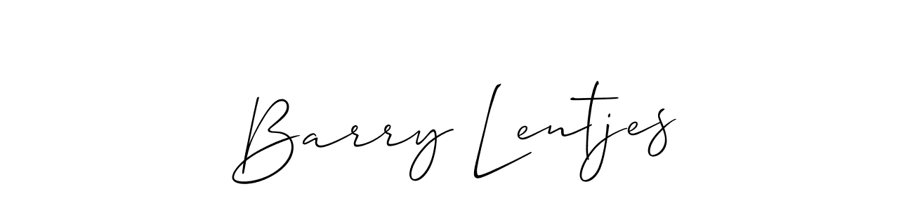 You should practise on your own different ways (Allison_Script) to write your name (Barry Lentjes) in signature. don't let someone else do it for you. Barry Lentjes signature style 2 images and pictures png