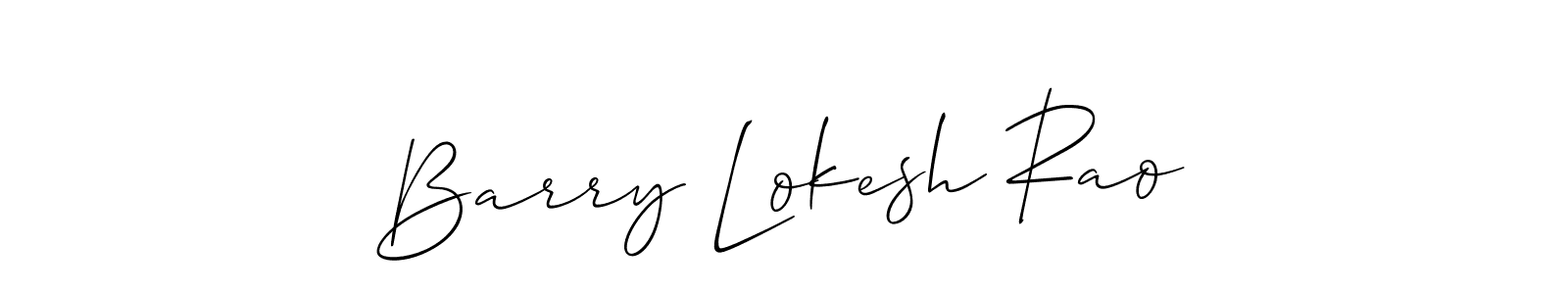 Make a beautiful signature design for name Barry Lokesh Rao. With this signature (Allison_Script) style, you can create a handwritten signature for free. Barry Lokesh Rao signature style 2 images and pictures png