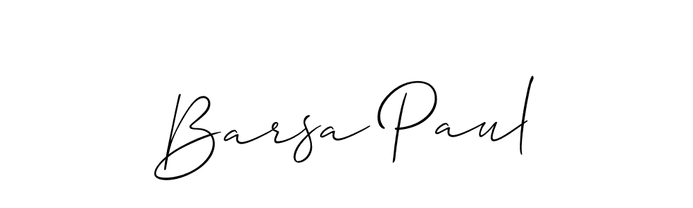 Similarly Allison_Script is the best handwritten signature design. Signature creator online .You can use it as an online autograph creator for name Barsa Paul. Barsa Paul signature style 2 images and pictures png