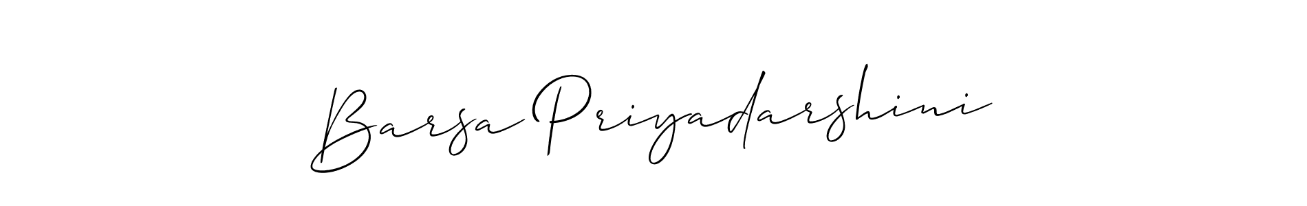 Barsa Priyadarshini stylish signature style. Best Handwritten Sign (Allison_Script) for my name. Handwritten Signature Collection Ideas for my name Barsa Priyadarshini. Barsa Priyadarshini signature style 2 images and pictures png