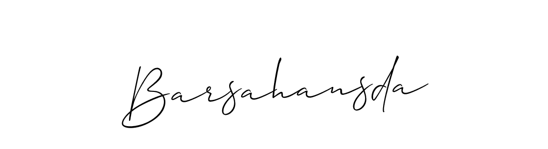 Design your own signature with our free online signature maker. With this signature software, you can create a handwritten (Allison_Script) signature for name Barsahansda. Barsahansda signature style 2 images and pictures png