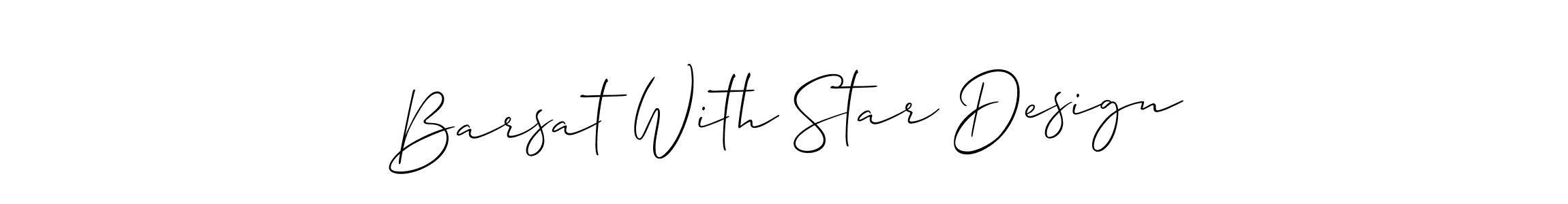 How to Draw Barsat With Star Design signature style? Allison_Script is a latest design signature styles for name Barsat With Star Design. Barsat With Star Design signature style 2 images and pictures png