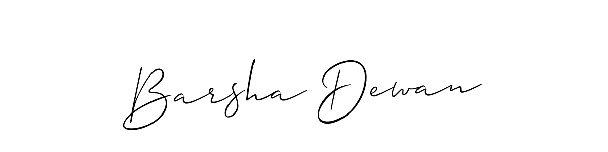 How to make Barsha Dewan signature? Allison_Script is a professional autograph style. Create handwritten signature for Barsha Dewan name. Barsha Dewan signature style 2 images and pictures png