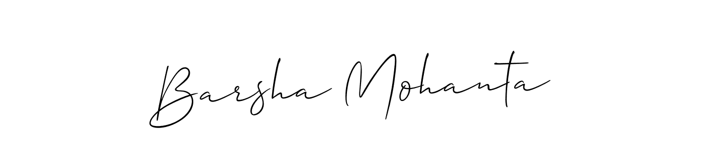 Also You can easily find your signature by using the search form. We will create Barsha Mohanta name handwritten signature images for you free of cost using Allison_Script sign style. Barsha Mohanta signature style 2 images and pictures png