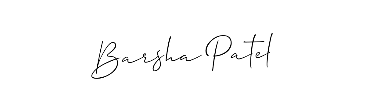 Design your own signature with our free online signature maker. With this signature software, you can create a handwritten (Allison_Script) signature for name Barsha Patel. Barsha Patel signature style 2 images and pictures png