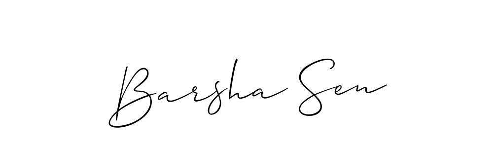 Make a short Barsha Sen signature style. Manage your documents anywhere anytime using Allison_Script. Create and add eSignatures, submit forms, share and send files easily. Barsha Sen signature style 2 images and pictures png