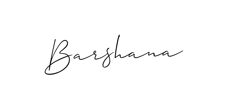 How to make Barshana signature? Allison_Script is a professional autograph style. Create handwritten signature for Barshana name. Barshana signature style 2 images and pictures png