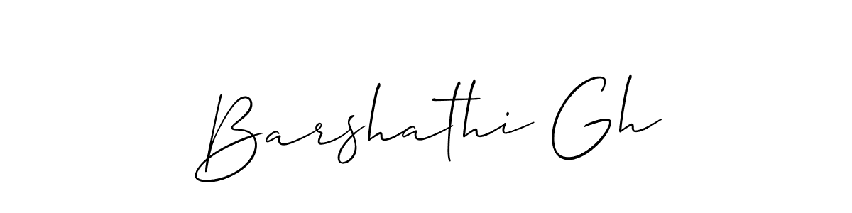 Use a signature maker to create a handwritten signature online. With this signature software, you can design (Allison_Script) your own signature for name Barshathi Gh. Barshathi Gh signature style 2 images and pictures png