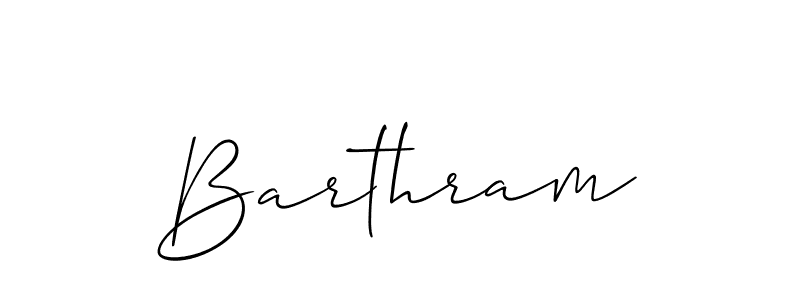 Make a beautiful signature design for name Barthram. With this signature (Allison_Script) style, you can create a handwritten signature for free. Barthram signature style 2 images and pictures png