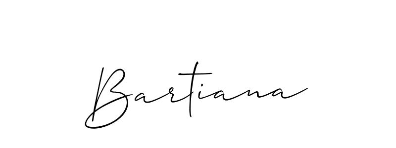 Bartiana stylish signature style. Best Handwritten Sign (Allison_Script) for my name. Handwritten Signature Collection Ideas for my name Bartiana. Bartiana signature style 2 images and pictures png