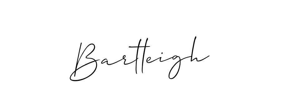 How to make Bartleigh signature? Allison_Script is a professional autograph style. Create handwritten signature for Bartleigh name. Bartleigh signature style 2 images and pictures png