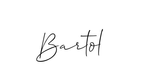 Make a beautiful signature design for name Bartol. With this signature (Allison_Script) style, you can create a handwritten signature for free. Bartol signature style 2 images and pictures png
