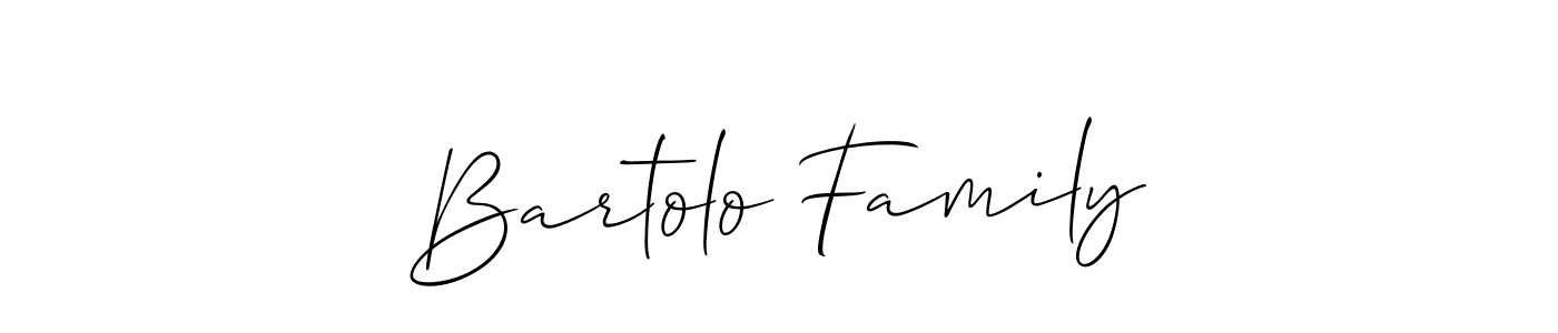 How to make Bartolo Family signature? Allison_Script is a professional autograph style. Create handwritten signature for Bartolo Family name. Bartolo Family signature style 2 images and pictures png