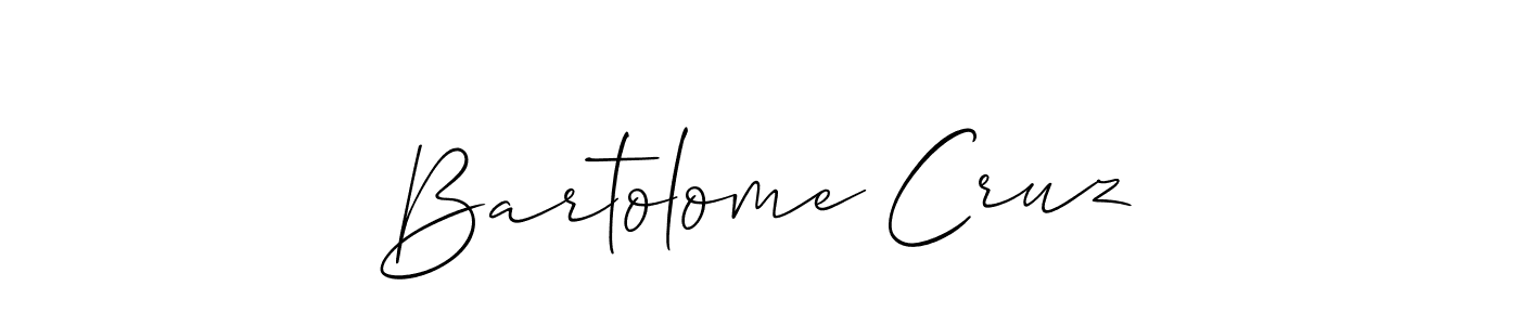 Create a beautiful signature design for name Bartolome Cruz. With this signature (Allison_Script) fonts, you can make a handwritten signature for free. Bartolome Cruz signature style 2 images and pictures png