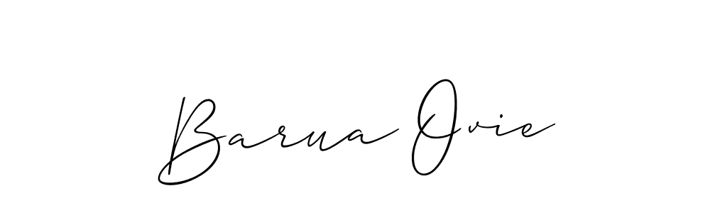 You should practise on your own different ways (Allison_Script) to write your name (Barua Ovie) in signature. don't let someone else do it for you. Barua Ovie signature style 2 images and pictures png