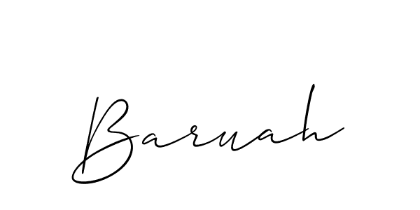 You should practise on your own different ways (Allison_Script) to write your name (Baruah) in signature. don't let someone else do it for you. Baruah signature style 2 images and pictures png