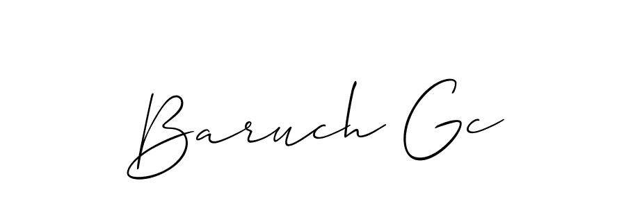 Create a beautiful signature design for name Baruch Gc. With this signature (Allison_Script) fonts, you can make a handwritten signature for free. Baruch Gc signature style 2 images and pictures png