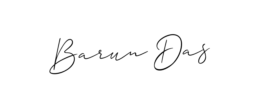 You should practise on your own different ways (Allison_Script) to write your name (Barun Das) in signature. don't let someone else do it for you. Barun Das signature style 2 images and pictures png