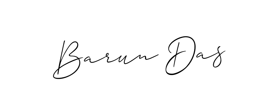 You should practise on your own different ways (Allison_Script) to write your name (Barun Das) in signature. don't let someone else do it for you. Barun Das signature style 2 images and pictures png