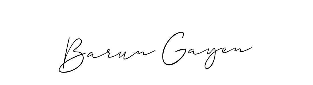 How to make Barun Gayen signature? Allison_Script is a professional autograph style. Create handwritten signature for Barun Gayen name. Barun Gayen signature style 2 images and pictures png