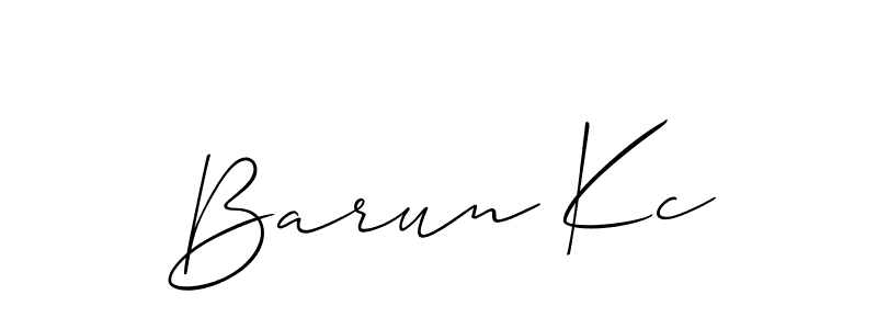 How to make Barun Kc signature? Allison_Script is a professional autograph style. Create handwritten signature for Barun Kc name. Barun Kc signature style 2 images and pictures png