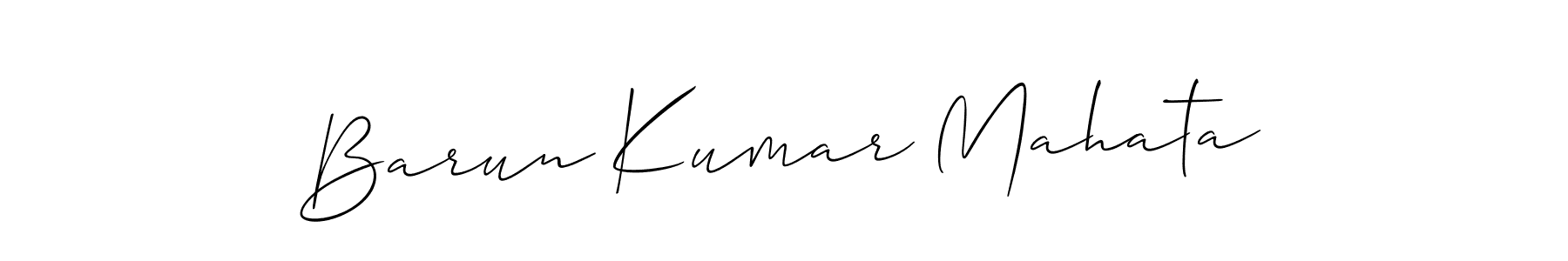 This is the best signature style for the Barun Kumar Mahata name. Also you like these signature font (Allison_Script). Mix name signature. Barun Kumar Mahata signature style 2 images and pictures png