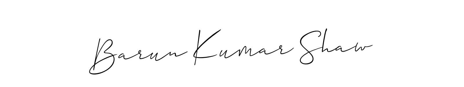 Also we have Barun Kumar Shaw name is the best signature style. Create professional handwritten signature collection using Allison_Script autograph style. Barun Kumar Shaw signature style 2 images and pictures png