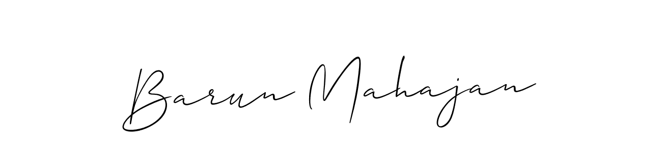 Use a signature maker to create a handwritten signature online. With this signature software, you can design (Allison_Script) your own signature for name Barun Mahajan. Barun Mahajan signature style 2 images and pictures png