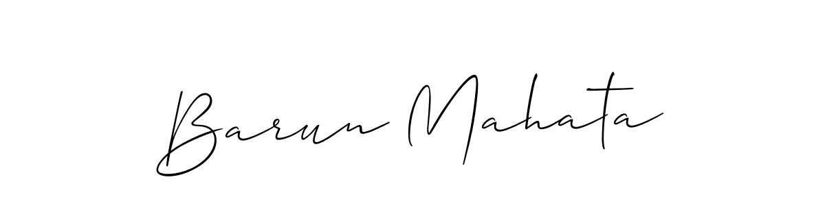 Also we have Barun Mahata name is the best signature style. Create professional handwritten signature collection using Allison_Script autograph style. Barun Mahata signature style 2 images and pictures png