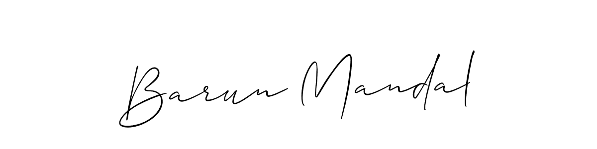 The best way (Allison_Script) to make a short signature is to pick only two or three words in your name. The name Barun Mandal include a total of six letters. For converting this name. Barun Mandal signature style 2 images and pictures png